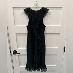 White House Black Market Ruffle Sleeveless Dress Size 4